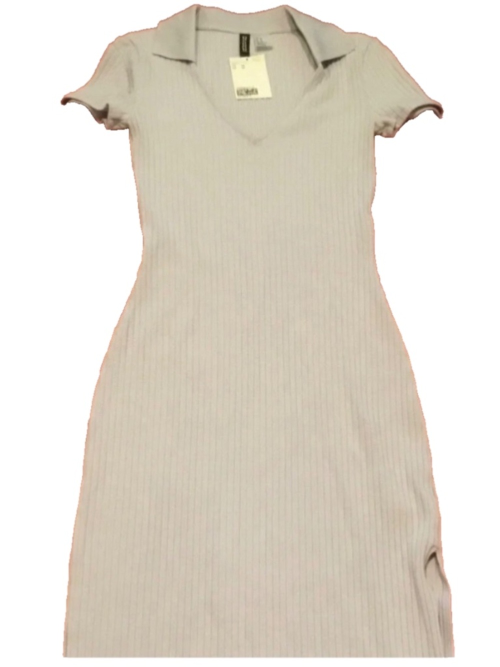 divided H&M lilac ribbed bodycon dress sz XS NWT